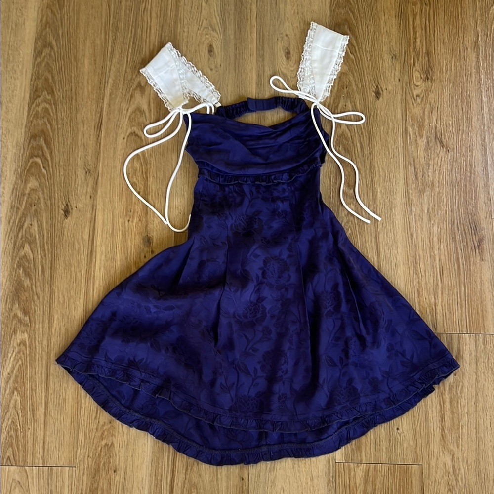 For Love And Lemons Navy Blue Lace Dress